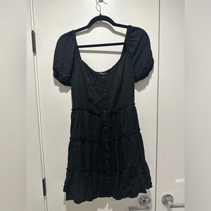 Off the shoulder black dress